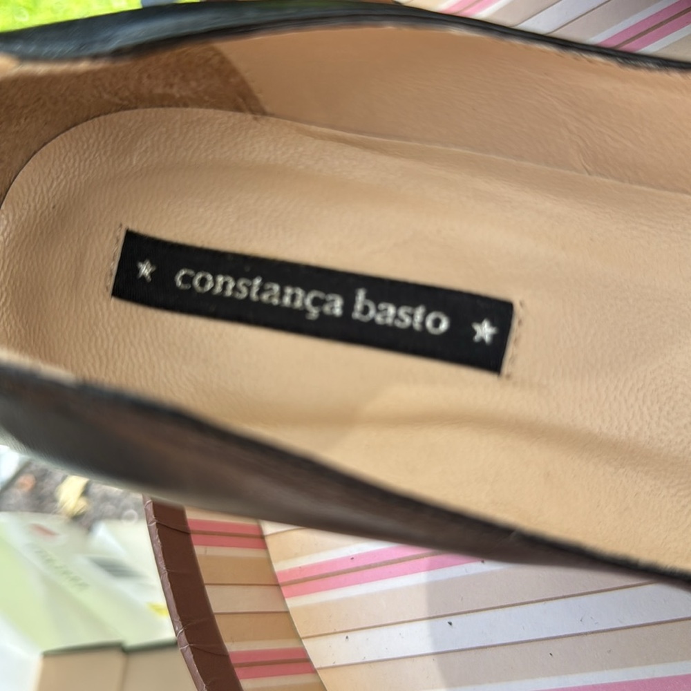 Constance basto  Black leather and Tan suede Heels - Picture 7 of 9